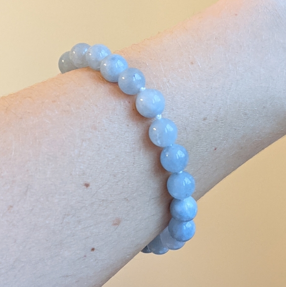 Aquamarine Bracelet Silver clasp - Picture 2 of 2